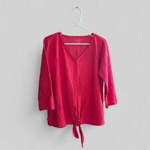 NWT Talbots Women's Hot Pink V-Neck Top